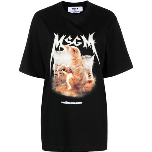 MSGM t-shirt con stampa - nero