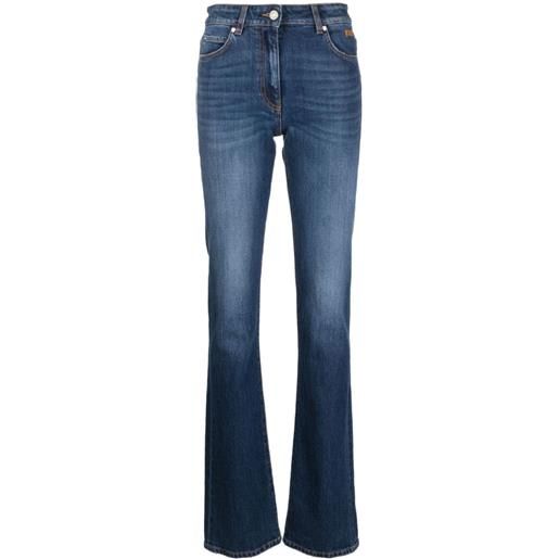 MSGM jeans svasati a vita alta - blu