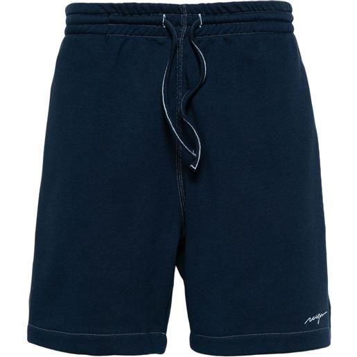 MSGM shorts sportivi con ricamo - blu