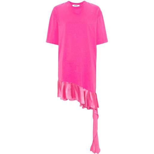 MSGM abito modello t-shirt a maniche corte - rosa