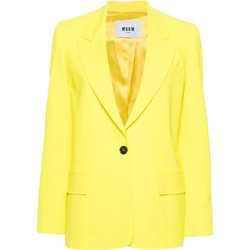 MSGM blazer monopetto con revers a lancia - giallo
