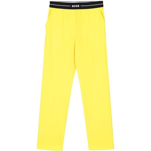 MSGM pantaloni affusolati - giallo