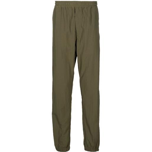 MSGM pantaloni affusolati con ricamo - verde