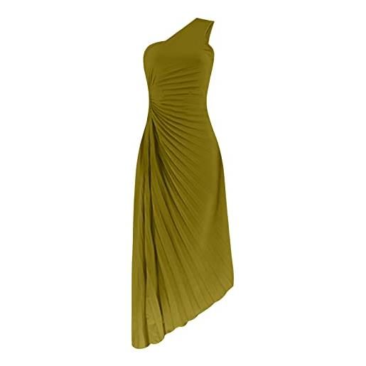 Daikascbny abito sera damigella d'onore ruffled sposa spalline classico lunghi elegante da donna spalline cerimonia abito da donna vestito da sera eleganti cocktail party abiti sera donna eleganti