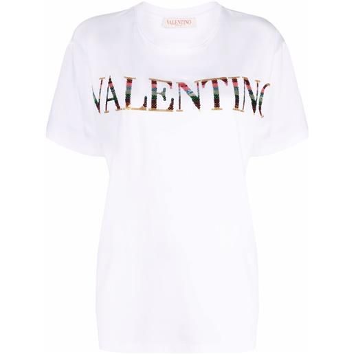 Valentino Garavani t-shirt con paillettes - bianco