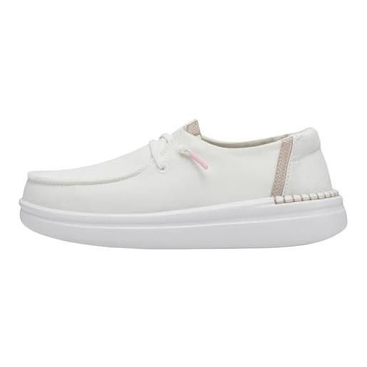 Hey Dude wendy rise, moccasin donna, bianco (spark white), 37 eu