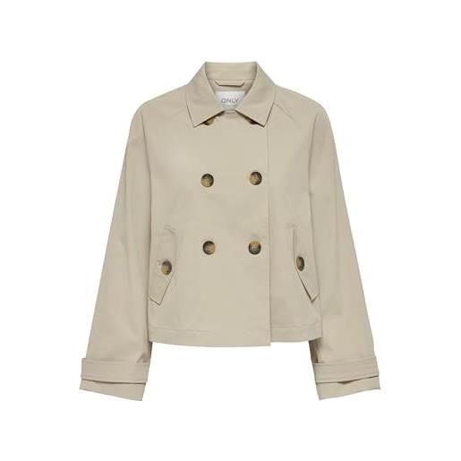 Only onlapril short trenchcoat otw noos trench, oxford tan, xs donna
