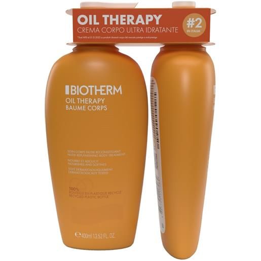 Biotherm oil therapy baume corps 2x400ml latte corpo