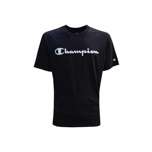 Champion legacy american side tape s/s t-shirt, nero, m uomo