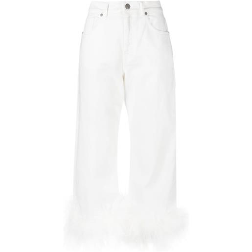 P.A.R.O.S.H. jeans con decorazione - bianco