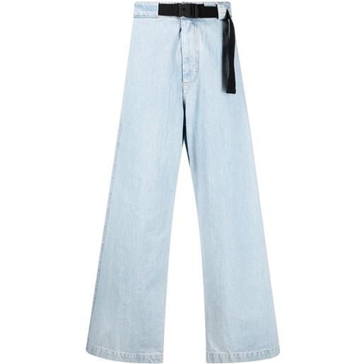 Moncler jeans in denim con cintura