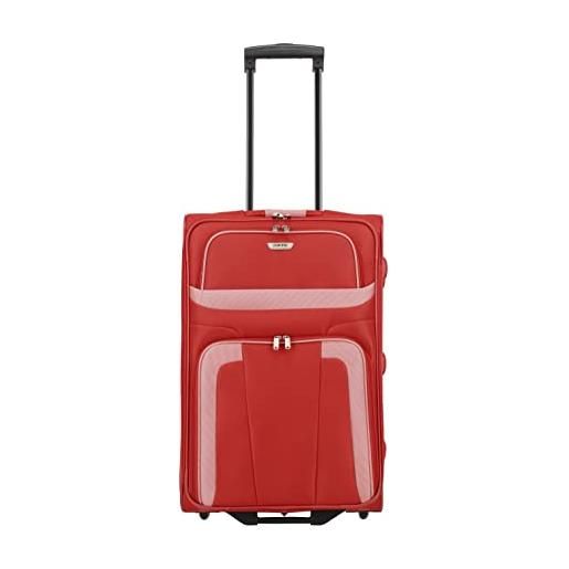 travelite paklite valigia a 2 ruote dimensione m, serie di valigie orlando: classico trolley morbido dal design senza tempo, 63 cm, 58 litri