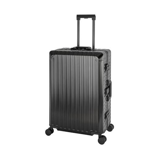 Travelhouse tokyo t6035 - trolley da viaggio in alluminio, diverse misure e colori, nero , großer koffer, valigetta