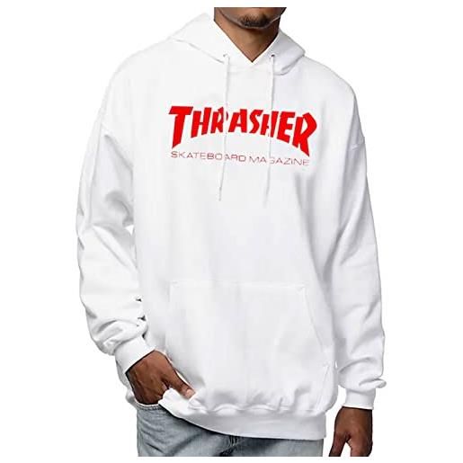 Thrasher magazine men's skate mag white/red long sleeve pullover hoodie l