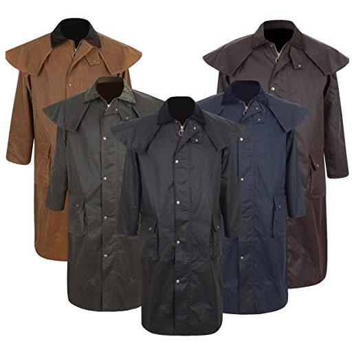 Fashion_First stockman deluxe - giacca da uomo con cappuccio, in cotone, marrone chiaro, xxxl
