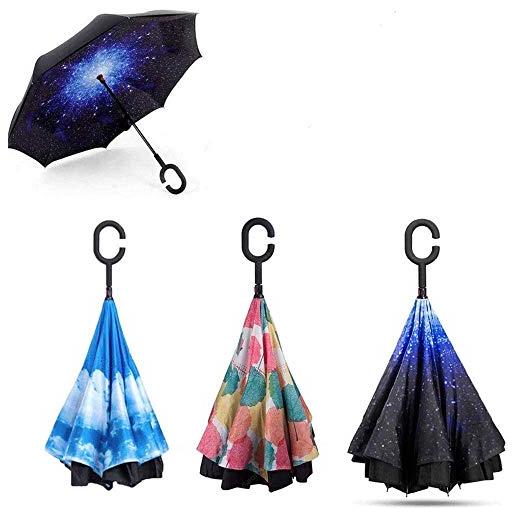 SLS SHOP 3x ombrello inverso automatico reversibile antivento apertura automatica al contrario pioggia