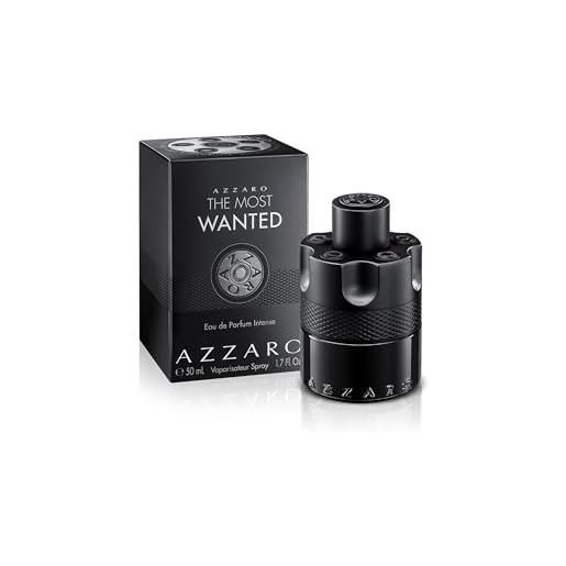 Azzaro the most wanted intense, eau de parfum uomo, 50 ml, profumo orientale legnoso