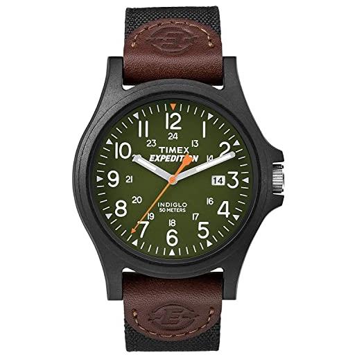Timex orologio analogico al quarzo da uomo con cinturino in tessile twf3c8430