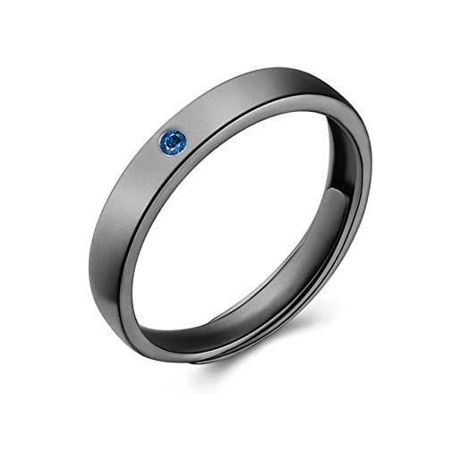 Musihy anello uomo argento 925, anello nero e argento anelli regolabili amicizia banda semplice idea regalo originale uomo