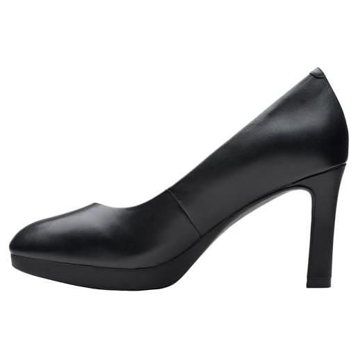 Clarks ambyr2 braley, scarpe décolleté donna, black leather, 35.5 eu