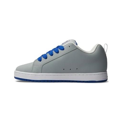 DC Shoes court graffik, scarpe da ginnastica uomo, grigio, blu, bianco, 46.5 eu