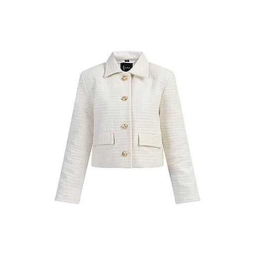 caspio giacca corta da donna blazer 29027476-ca06, bianco lana