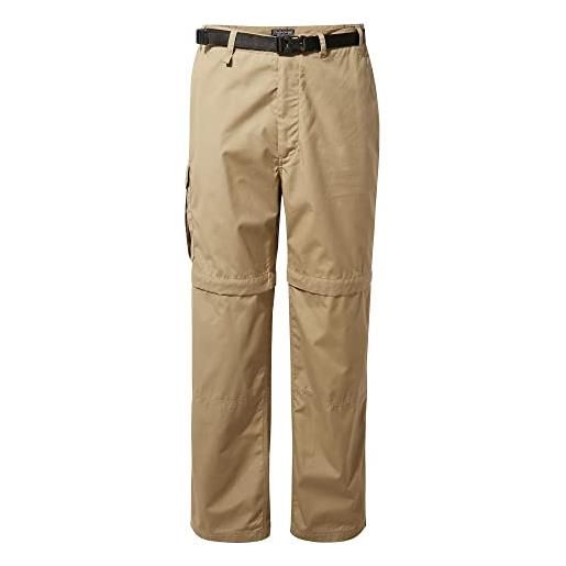 Craghoppers kiwi - pantaloni da uomo per il tempo libero con cerniera, uomo, pantaloni eleganti da uomo, cmj601, nero, 30