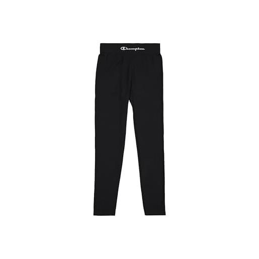 Champion seamless base layer junior thermo 7/8 leggings sportivi termici, bambine e ragazze, nero (kk001), 12-14 anni