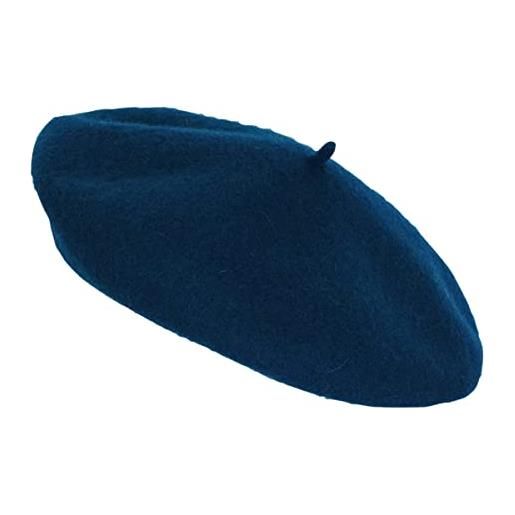 Chapeau-tendance berretto 100% lana, blu petrolio, taglia unica