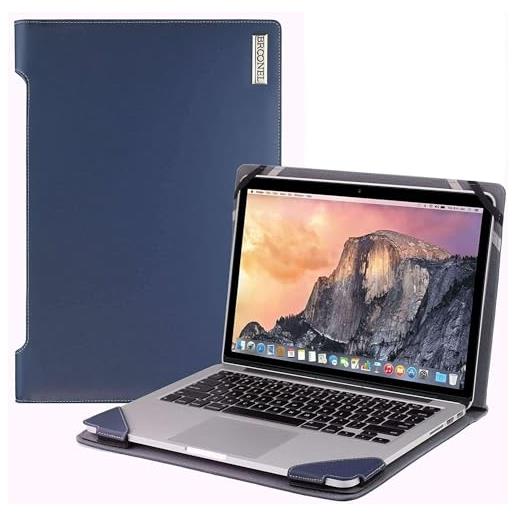 Broonel - serie di profili - custodia in pelle blu - compatibile con hp pavilion x360 14-ek0001na 14 convertible laptop
