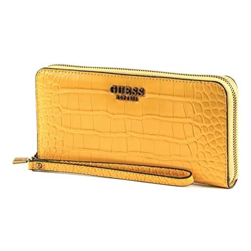GUESS laurel slg large zip around l yellow