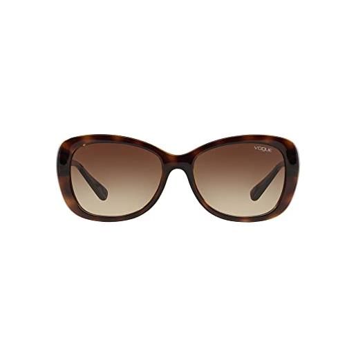 Vogue Eyewear 0vo2943sb w65613 55 occhiali da sole, marrone (dark havana/browngradient), donna