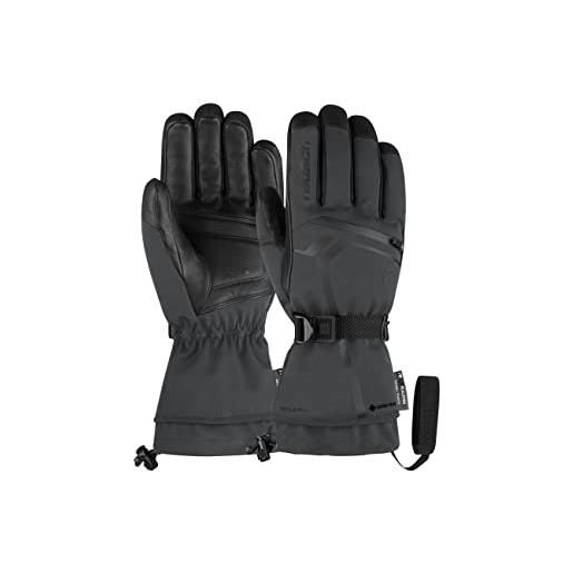 Reusch down spirit gore-tex guanti da sci particolarmente caldi, impermeabili e traspiranti con piumino, grigio/nero, 9 unisex-adulto