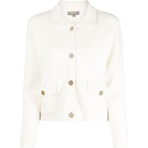 N.Peal giacca milano crop - bianco