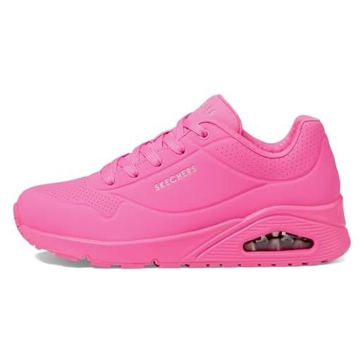 Skechers sneaker da donna uno stand on air, rosa acceso, 38 eu