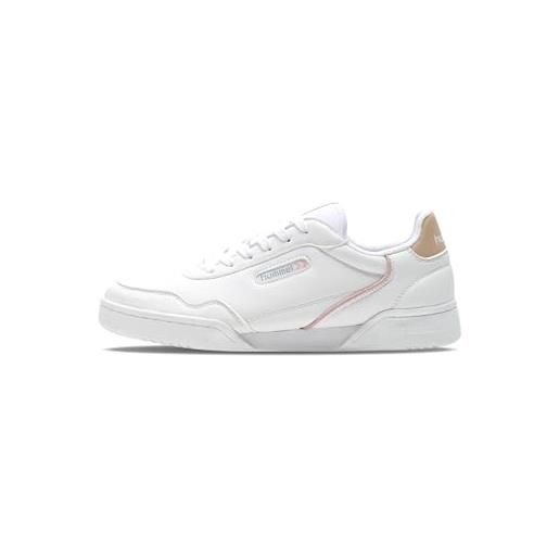hummel forli, scarpe da ginnastica unisex-adulto, polvere bianco/rosa, 38 eu