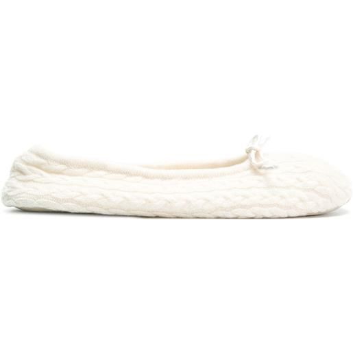 N.Peal cable knit slippers - toni neutri