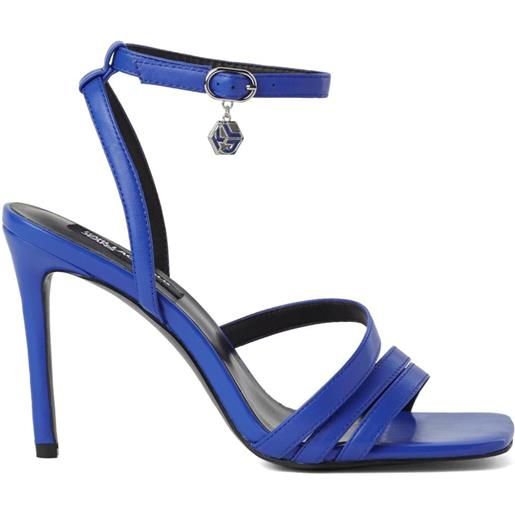 Karl Lagerfeld sandali manoir con ciondolo logo - blu