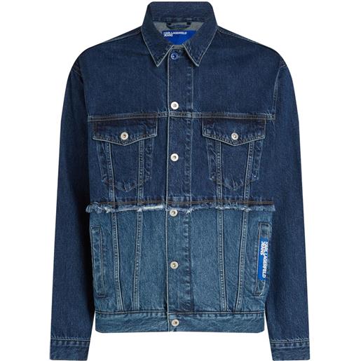 Karl Lagerfeld Jeans giacca denim patchwork - blu