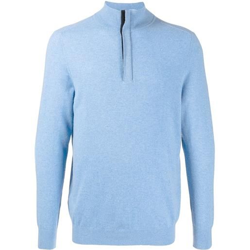 N.Peal maglione con zip - blu