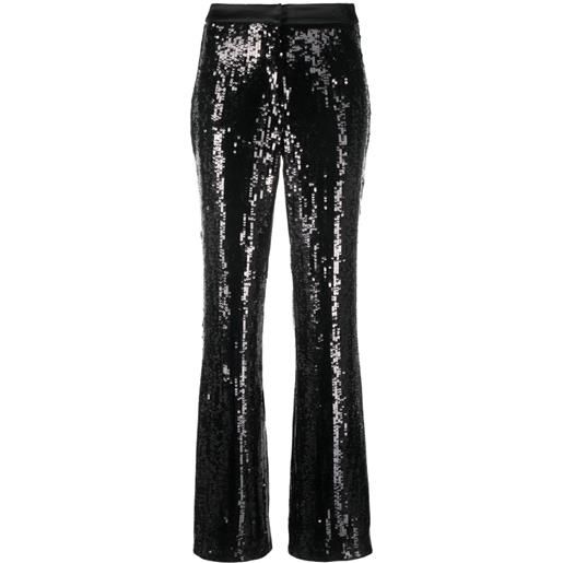 Karl Lagerfeld pantaloni dritti con paillettes - nero