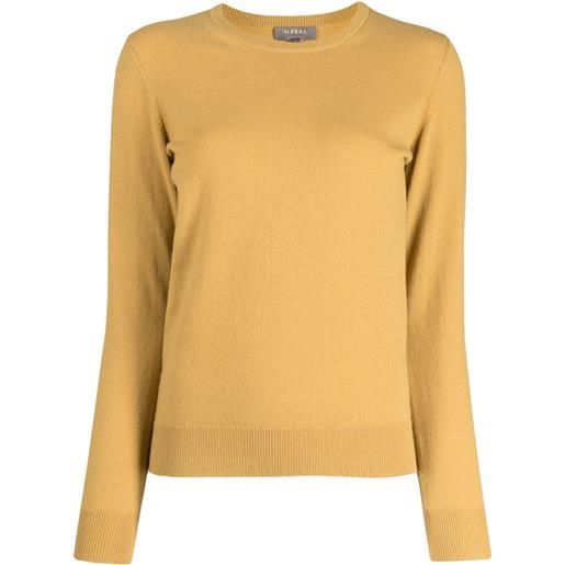N.Peal maglione a coste - giallo