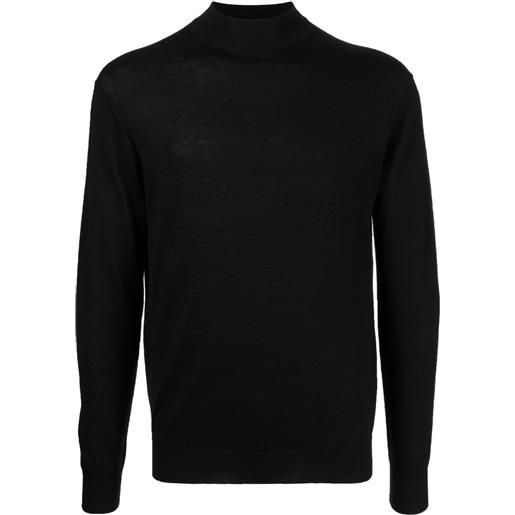 N.Peal maglione con scollo a imbuto - nero