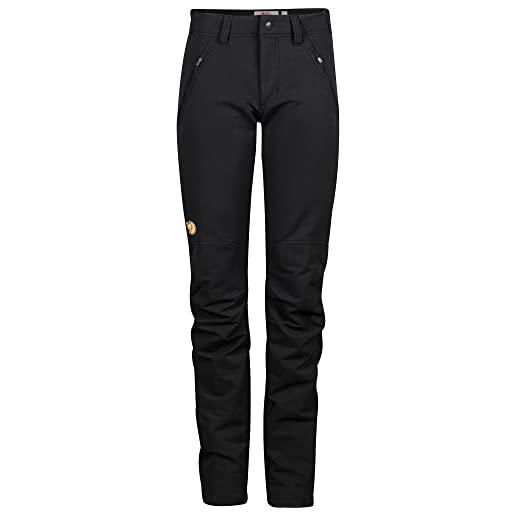 Fjallraven oulu trousers w pantaloni sportivi, donna, black, 40