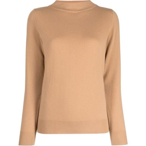 N.Peal maglione con scollo a imbuto - marrone