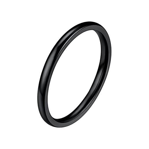 PROSTEEL anello donna acciaio inossidabile uomo anelli donna fede colore nero fede anelli in ossidabili donna misura 7