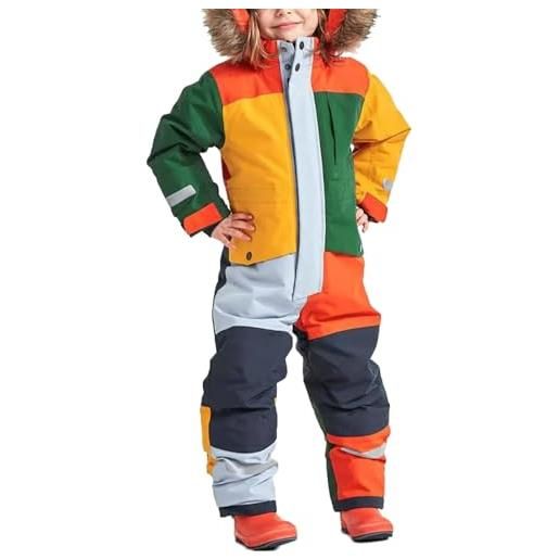 JINGTOPS tuta da sci per bambini con cappuccio, calda tute da neve bambino e ragazzi impermeabile per bambini, giacca da sci invernale, piumino per sci avventuroso all'aria aperta, campeggio