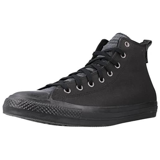 CONVERSE chuck taylor all star water resistant, sneaker uomo, black/iron grey/white, 38 eu