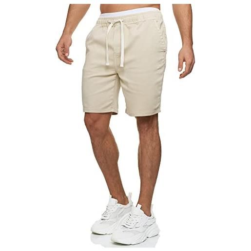 Indicode uomini kendari chino shorts | pantaloncini chino in 80% cotone navy m