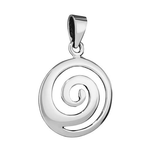 NKlaus catena originale d'argento 925 ciondolo nodo celtico, spirale 7373
